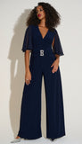 Wide Leg Jumpsuit With Cape