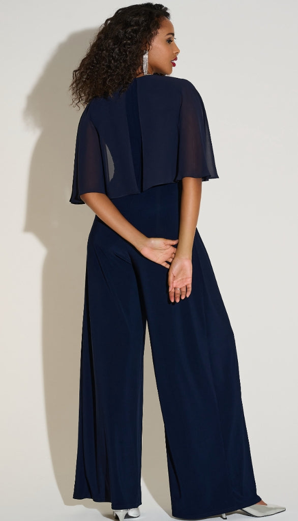 Wide Leg Jumpsuit With Cape