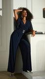 Wide Leg Jumpsuit With Cape