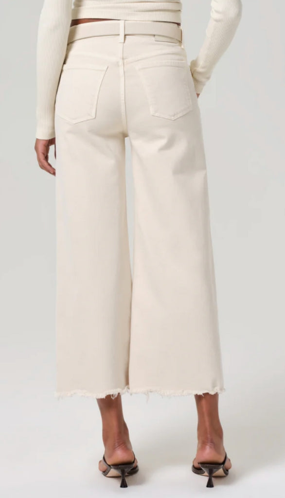 Lyra Wide Leg Crop - Almondette
