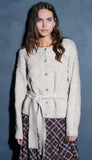 Bonnie Pompom Belted Cardigan