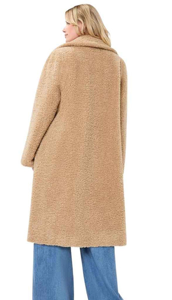 Long Bonded Fur Teddy Coat