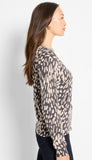 Wild Dot Buttoned Up Pullover