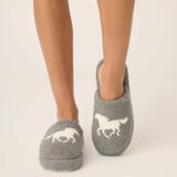 Teddy Sherpa Slippers-Horse