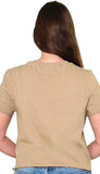 Jackie Raw Edge Crew Neck Tee