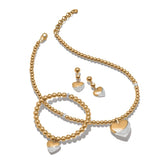 Meridian Pet Wave Heart Gold Necklace