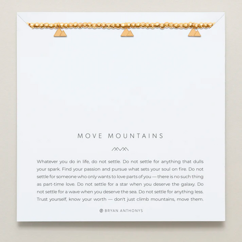 Move Mountains Beaded Icon - Gold