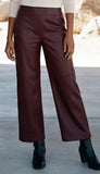 Faux Leather Pull On Pants