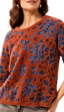 Elbow Sleeve Crew Neck Sweater