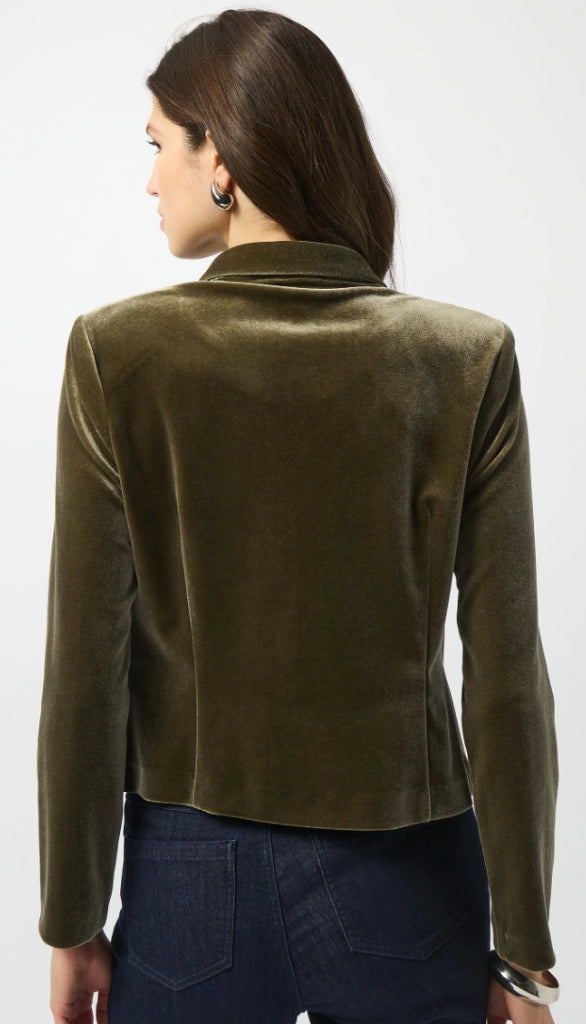 Velvet Knit Fitted Blazer