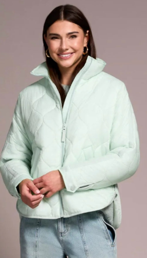 Zipped Front Quilted Jacket