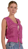Tie Front Sweater Vest