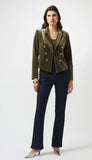 Velvet Knit Fitted Blazer