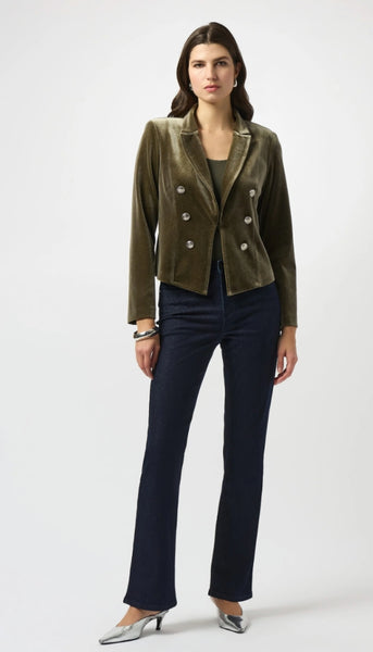 Velvet Knit Fitted Blazer