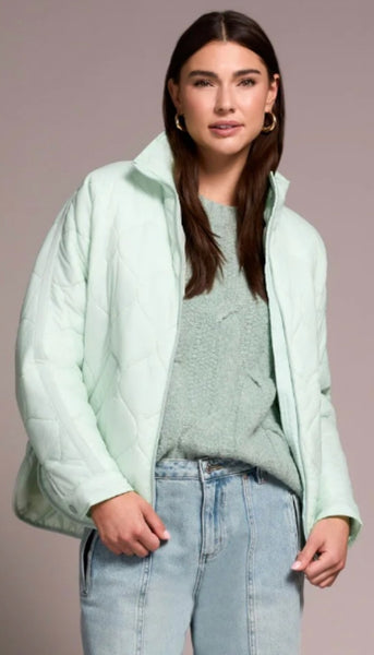 Zipped Front Quilted Jacket
