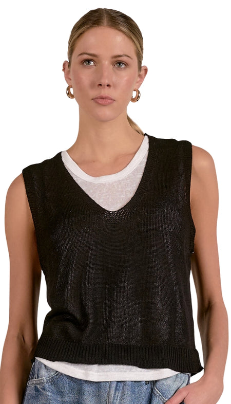 Cap Sleeve Shirt With Cuts