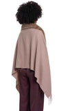 Faux Fur Cape With Fringe