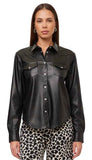 Anna Faux Leather Shirt
