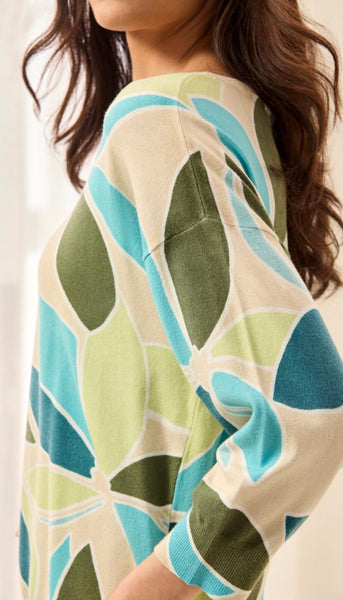 Soft Yarn 3/4 Sleeve Crewneck