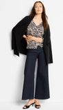 Wild Dot Buttoned Up Pullover