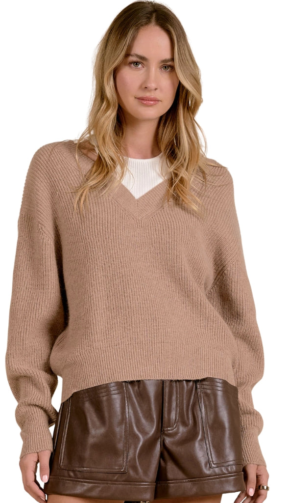 Deep V-Neck Sweater