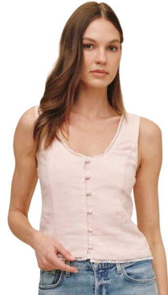 Fitted Bodice Top With Smock Back
