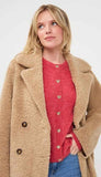 Long Bonded Fur Teddy Coat