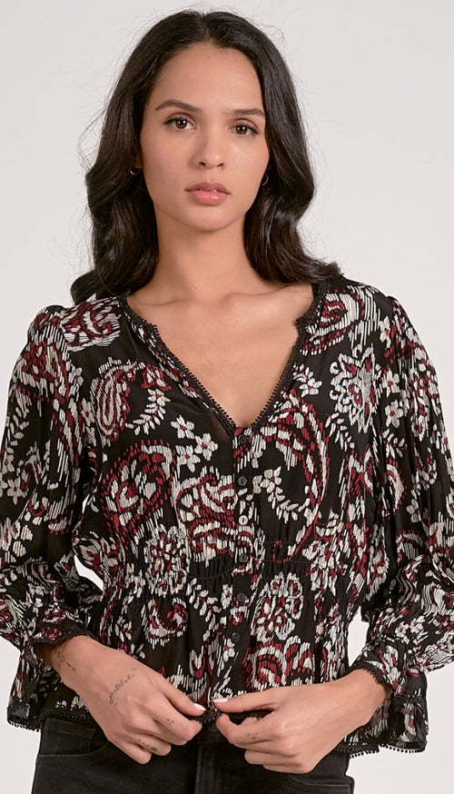 3/4 Sleeve Fitted Top