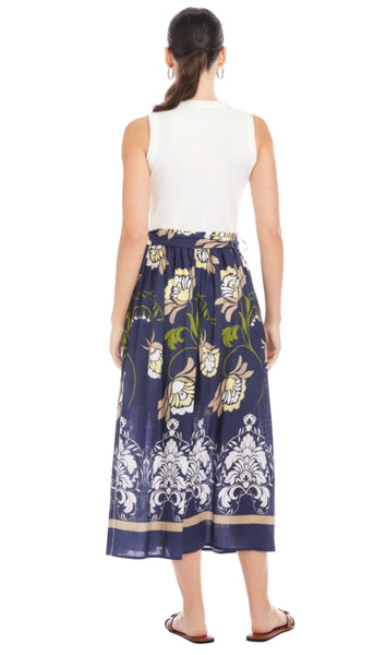 Seline Contrast Midi Dress