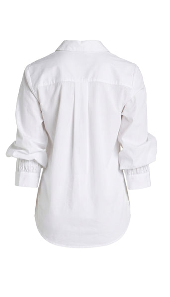 Adjustable Sleeve Button Front Top