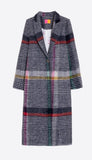Multi Color Checked Long Coat