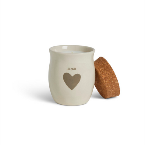Mom Heart Small Candle