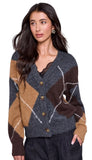 Lofty Argyle Sweater Cardigan