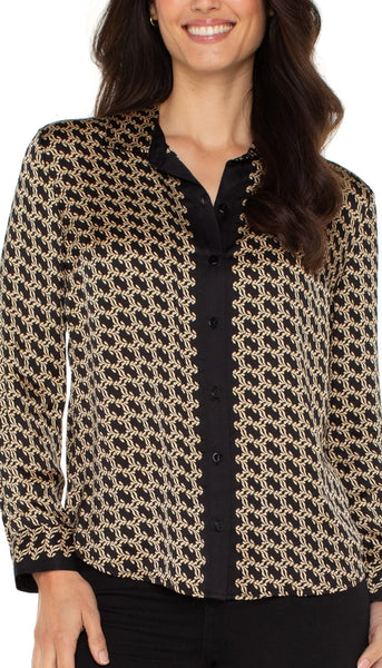 Long Sleeve Button Front Shirt
