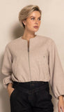 Manoa-Cropped Jacket - Creme