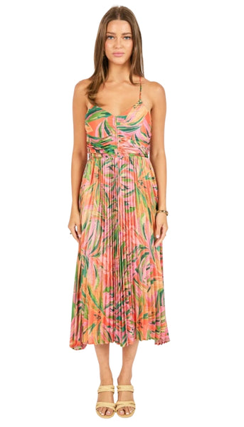 Sunset Ridge Pleated Midi Dress