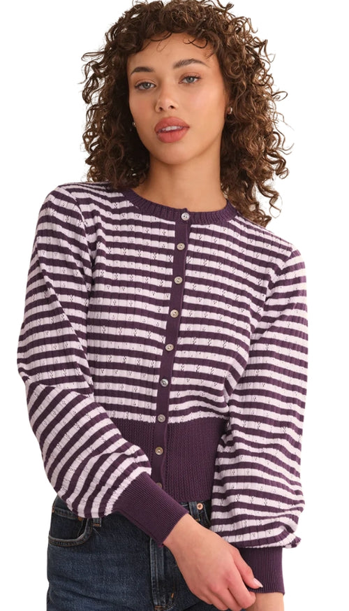 Beckett Striped Blouson Sleeve