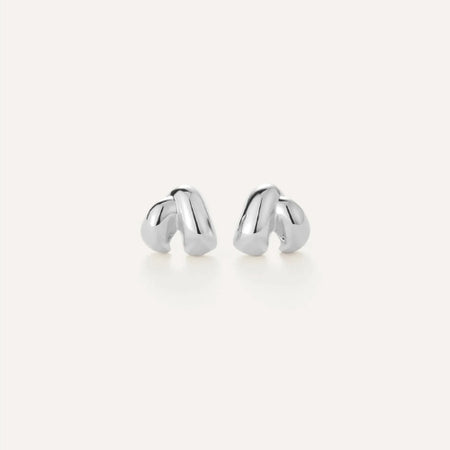 Stone Prism Hoop Earring - Opal/Silver