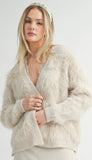 Delia Feather Stripe Cardigan