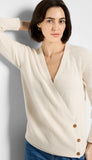 Shaker Stitch Wrap Sweater