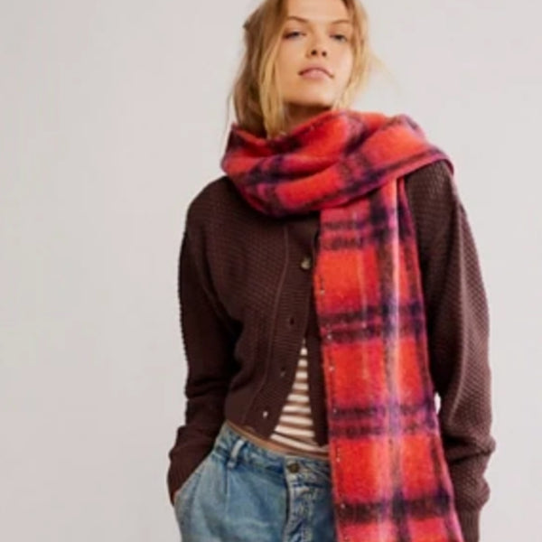 Highland Plaid Skinny Scarf