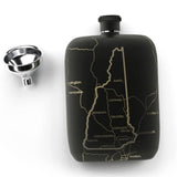 Nh State Map Pocket Flask with Funnel
