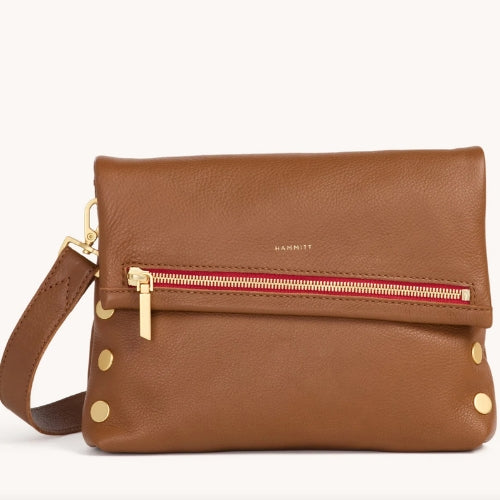 VIP Medium-Brush Gold ,Red Zip