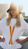 Crew Sweatshirt - Orange Skis