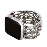 Stretch Apple Watch Strap - Platinum Demure