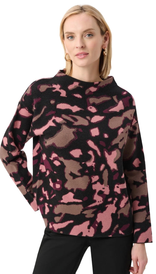 Jacquard Sweater With Rhinestone