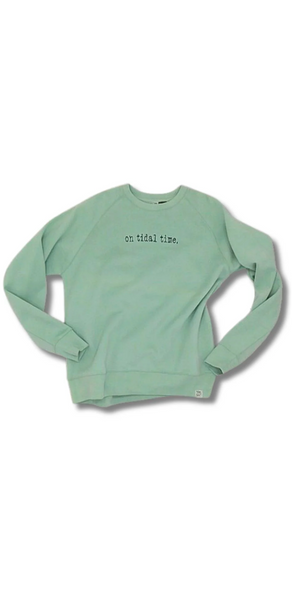 On Tidal Time Crewneck