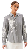 Stripe Embroidered Shirt