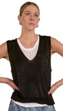 Sleeveless Sweater Layer Tee