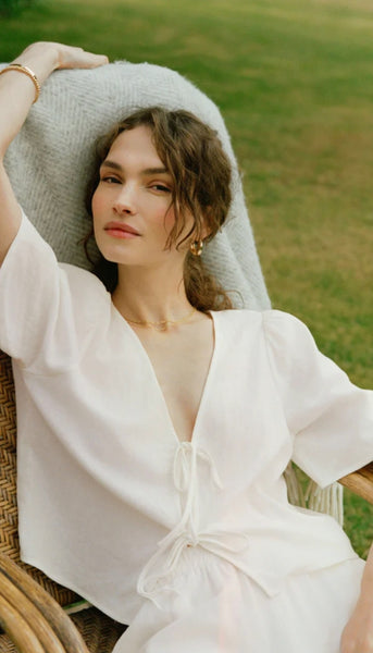 La Belle Linen Top